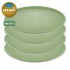 Platou din plastic CONNECT, set de 4 buc, 25,5 cm, verde frunză naturală, Koziol