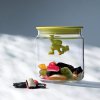 Borcan de depozitare pentru bucătărie GIANNI 900 ml, capac negru, sticlă, Alessi