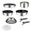 Set de vase pentru gătit INGENIO PREFERENCE ON L9749432, set de 13 buc, inox, Tefal