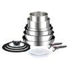 Set de vase pentru gătit INGENIO PREFERENCE ON L9749432, set de 13 buc, inox, Tefal