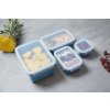 Borcan de depozitare pentru bucătărie MASTER SEAL COLOUR EDITION N1030810 , set de 4 buc, albastru, plastic, Tefal