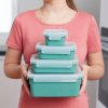 Borcan de depozitare pentru bucătărie MASTER SEAL COLOUR EDITION N1031010 , set de 4 buc, verde, plastic, Tefal