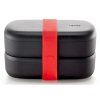 Cutie pentru prânz LUNCHBOX TO GO, 1 l, cu tacâmuri, negru, Lékué