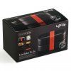Cutie pentru prânz LUNCHBOX TO GO, 1 l, cu tacâmuri, negru, Lékué