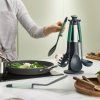 Set ustensile de bucătărie cu suport ELEVATE 10540, 6 buc, gri/verde, Joseph Joseph
