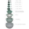 Set boluri de bucătărie cu strecurătoare și cupe de măsurat NEST 40112, 9 buc, c, gri / verde, Joseph Joseph