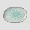 Farfurie pentru desert AQUA SPLASH, 17 x 11 cm, oval, albastru, MIJ