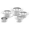 Set de vase pentru gătit ORIGINAL-PROFI COLLECTION, 5 buc, oțel inoxidabil, inducție, Fissler