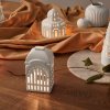 Suport pentru lumânări URBANIA TIVOLI GLASSALEN, căsuță, alb, Kähler