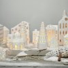 Suport pentru lumânări URBANIA TIVOLI GLASSALEN, căsuță, alb, Kähler