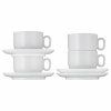Ceașcă pentru cafea cu farfurie BARISTA, set de 2 buc, 160 ml, alb, WMF
