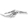 Figurină WUNDERKAMMER SKELETON HAND, 24 cm, argintiu, aluminiu, Seletti