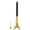 Suport de lumânare pentru cină COSMIC DINER LUNAR, 17 cm, alamă, Seletti