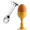 Lingură pentru ouă DRESSED, set de 2 buc, 12 cm, argintiu, Alessi
