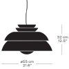 Lampă CONCERT 55 cm, alb, Fritz Hansen