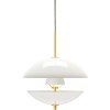Lampa CLAM 44 cm, alb/alamă, Fritz Hansen