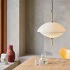 Lampa CLAM 44 cm, alb/alamă, Fritz Hansen