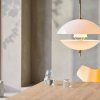 Lampa CLAM 44 cm, alb/alamă, Fritz Hansen