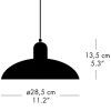 Lampă KAISER IDELL 28 cm, negru, Fritz Hansen