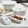 Recipiente pentru alimente în vid FRESH & SAVE, set de 3, alb, plastic, Zwilling