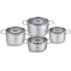 Set de vase pentru gătit PURE, set de 4, argintiu, oțel inoxidabil, Fissler