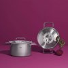 Capac pentru cratiță PURE 24 cm, argintiu, oțel inoxidabil, Fissler