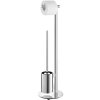 Suport hârtie igienică și perie WC SCALA 72 cm, lustruit, din oțel inoxidabil, Zack