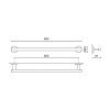 Suport pentru prosoape SCALA 66 cm, lustruit, din oțel inoxidabil, Zack