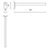 Suport pentru prosoape LINEA 42 cm, lustruit, din oțel inoxidabil, Zack