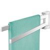 Suport pentru prosoape LINEA 44 cm, dublu, lustruit, din oțel inoxidabil, Zack