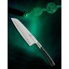 Cuțit Santoku EDONIST 18 cm, nituri din oțel inoxidabil, negru, Lion Sabatier