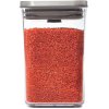 Recipient depozitare pentru bucătărie POP STEEL 1,0 l, pătrat mic, din plastic, OXO