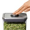Recipient depozitare pentru bucătărie POP STEEL 1,0 l, pătrat mic, din plastic, OXO