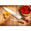 Cuțit pentru bucătărie SAVEUR 20 cm, nituri de alamă, maro, Lion Sabatier