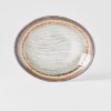 Farfurie pentru cină AKANE GREY 24 x 20 cm, gri, oval, ceramică, MIJ