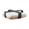 Suport pentru șervețele NORDIC KITCHEN 19 x 5 cm, negru, plastic/bambus, Eva Trio