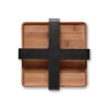 Suport pentru șervețele NORDIC KITCHEN 19 x 5 cm, negru, plastic/bambus, Eva Trio