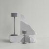 Lampă de masă portabilă FAROL MINI 19,5 cm, LED, alb, gri-satelit, Blomus