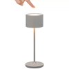 Lampă de masă portabilă FAROL MINI 19,5 cm, LED, alb, gri-satelit, Blomus