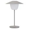 Lampă de masă portabilă ANI MINI 21 cm, LED, gri satelit, aluminiu, Blomus
