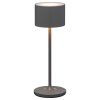 Lampă portabilă de masă FAROL MINI 19,5 cm, LED, gri cald, aluminiu, Blomus