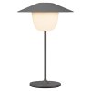 Lampă de masă portabilă ANI MINI 21 cm, LED, gri cald, aluminiu, Blomus