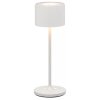Lampă de masă portabilă FAROL MINI 19,5 cm, LED, alb, aluminiu, Blomus