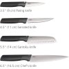 Tocător FOLIO PLUS 60216 30 x 20 cm, set de 4 buc + cuțite de bucătărie, plastic, Joseph Joseph