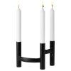 Suport de lumânare pentru cină ORA 20 cm, negru, oțel inoxidabil, Stelton