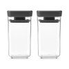 Recipient pentru depozitarea alimentelor TASTY PLUS 150 ml, set de 2 buc, gri închis, Brabantia