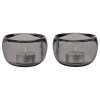 Suport pentru lumânări ORA 9 cm, set de 2 buc, fumurii, sticlă, Stelton