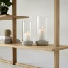 Suport de lumânare pentru cină HURRICANE 24 cm, nisip, gresie, Stelton