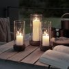 Suport de lumânare pentru cină HURRICANE 24 cm, negru, ceramică, Stelton