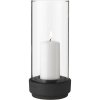 Suport de lumânare pentru cină HURRICANE 24 cm, negru, ceramică, Stelton
